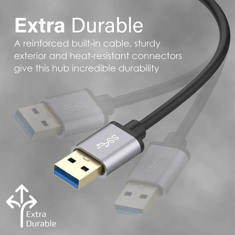 Promate EzHub 7 Aluminium Alloy Powered USB Hub with 7 USB 3.0 Ports - Image 3