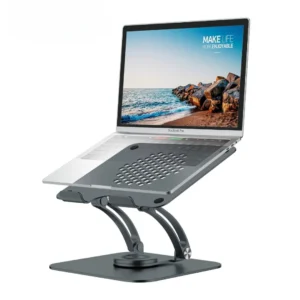 TOUNEE LS16A Swivel Laptop Stand for Desk, Adjustable Computer Stand Laptop Holder with 360° Rotating Base, All Laptop 10inch to 16inches