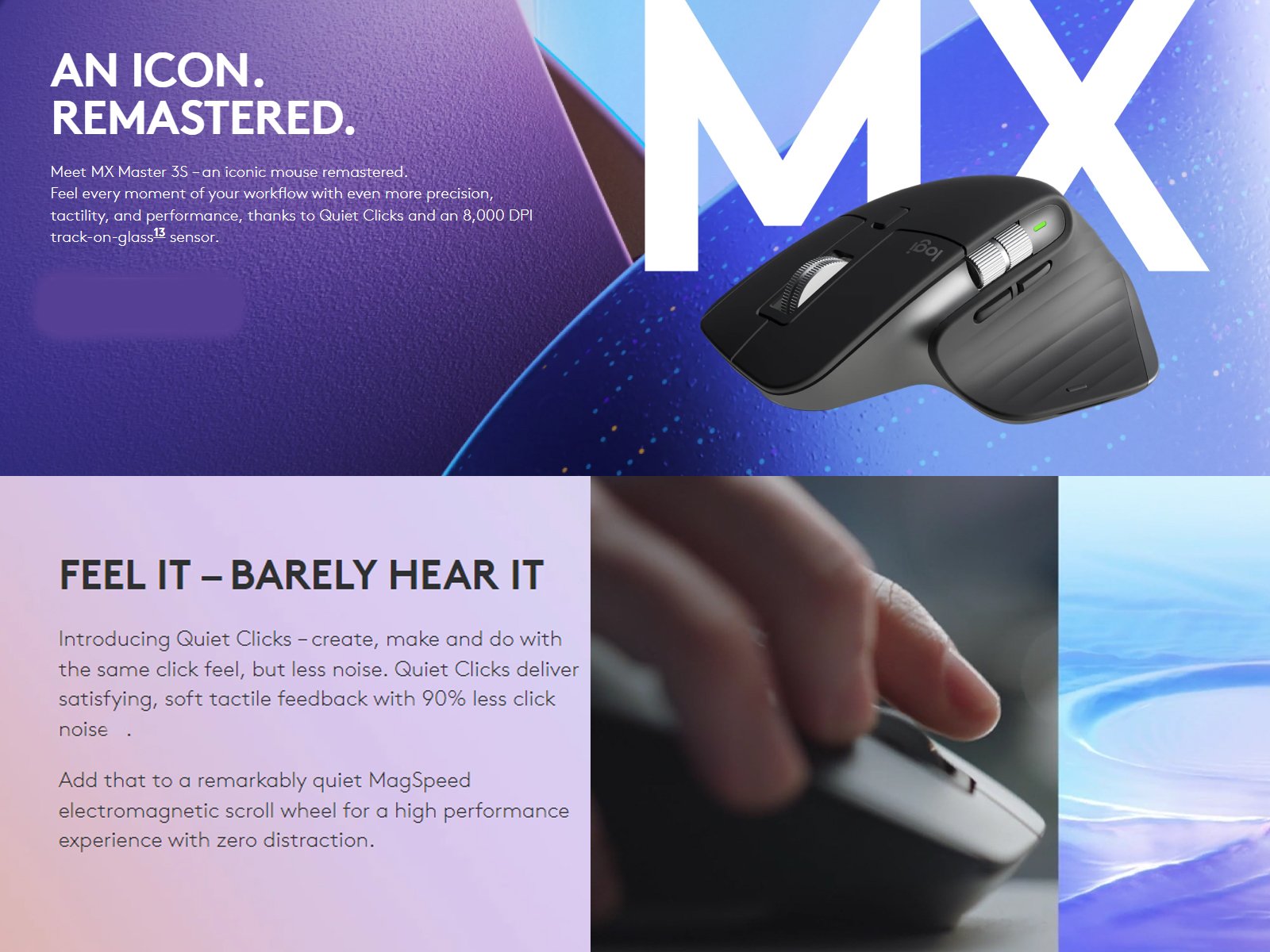 Logitech MX Master 3S Performance Wireless Mouse with Quiet Clicks | MagSpeed Scrolling | All-Day Comfort - Image 2