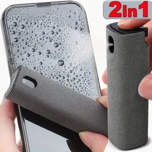 2 in 1 Microfiber Screen Cleaner Spray Bottle & Wipe