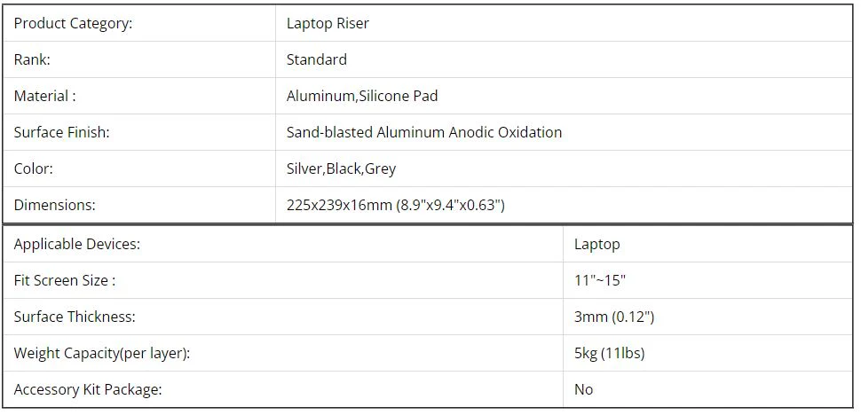 Brateck Portable 6 Level Adjustable Laptop Riser For 11 inches To 15 inches Tablets Books Laptop Stand Holder (AR 12) - Image 3