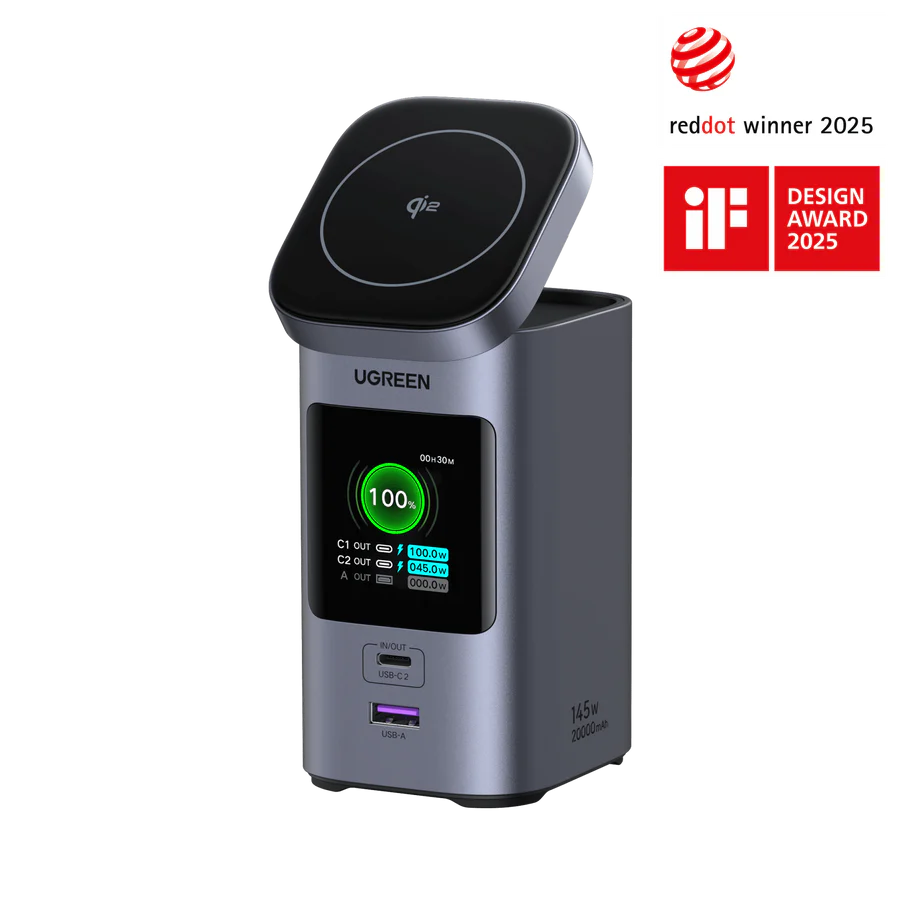 UGREEN 145W MagSafe Nexode Powerbank 20000mAh 15W Wireless Fast Charging PD 3.0 Qi 2 iPhone 16 Pro MacBook Laptop iPad