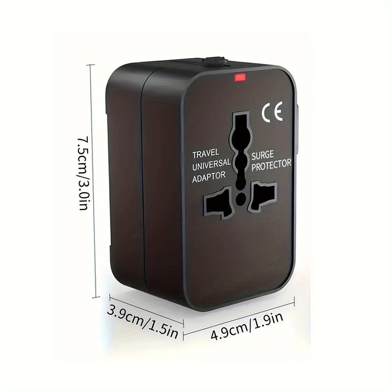 Universal Travel Adapter with 1 USB & 1 Type C Charger